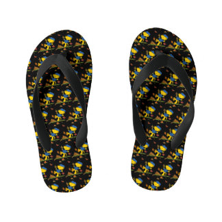 Ferald Dancing Amongst The Autumn Leaves Kid's Flip Flops