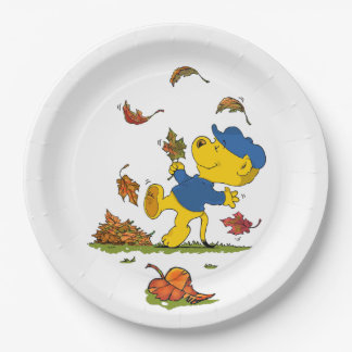 Ferald Dancing Amongst The Autumn Leaves Paper Plates