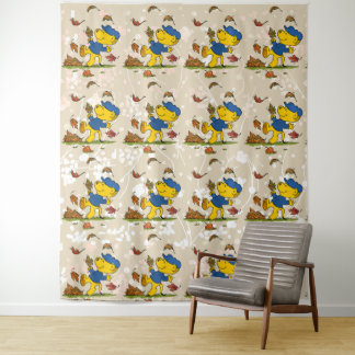 Ferald Dancing Amongst The Autumn Leaves Tapestry