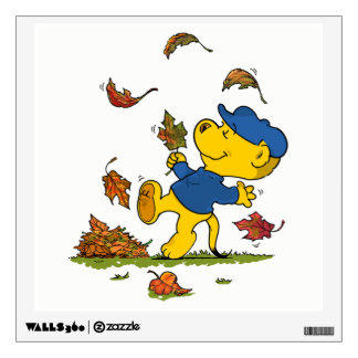 Ferald Dancing Amongst The Autumn Leaves Wall Sticker