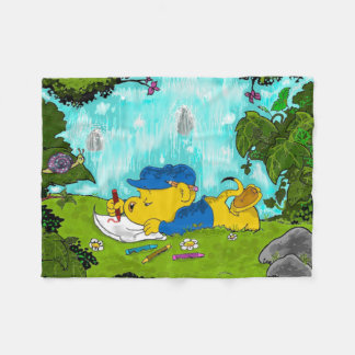 Ferald Drawing By The Waterfall Fleece Blanket