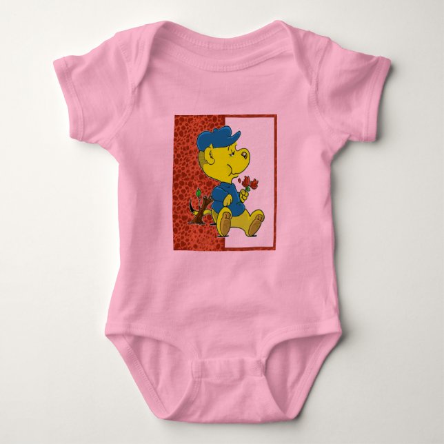 Ferald Eating Roses Baby Bodysuit (Front)