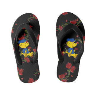 Ferald Eating Roses Kid's Flip Flops