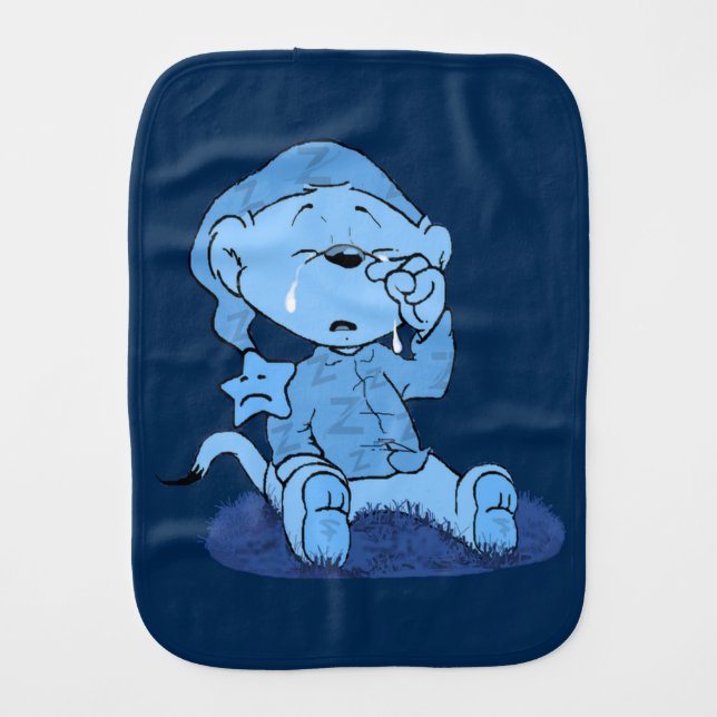 Ferald | Feeling Blue Baby Burp Cloth (Front)