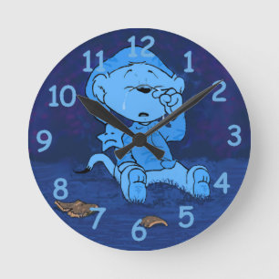 Ferald Feeling Blue Round Clock