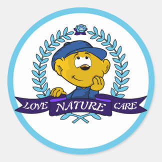Ferald | Love Nature Care Classic Round Sticker