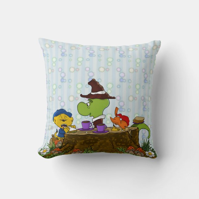 Ferald Picture Book Throw Pillow (Front)