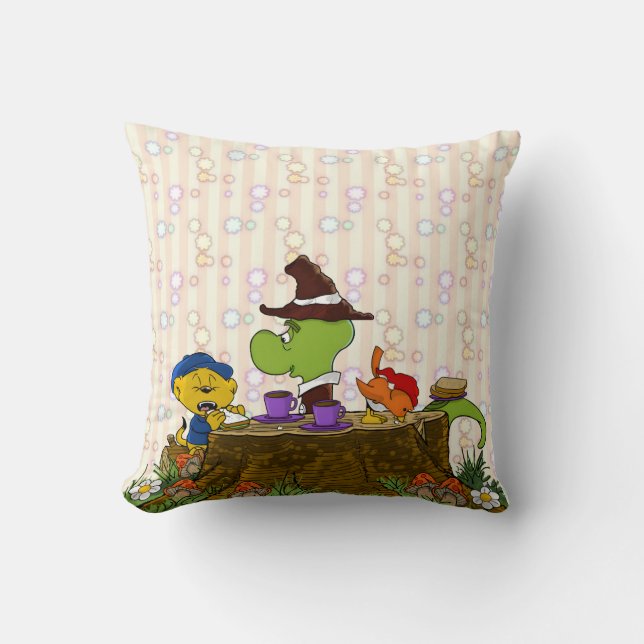 Ferald Picture Book Throw Pillow (Front)