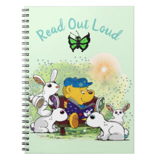 Ferald Reading To The Bunnies Notebook