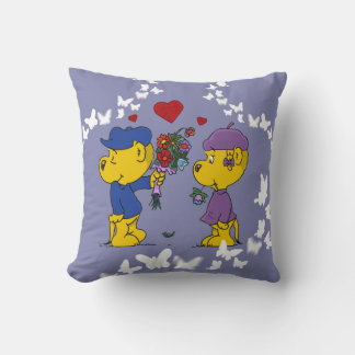 Ferald & Sahsha Ferret Throw Pillow