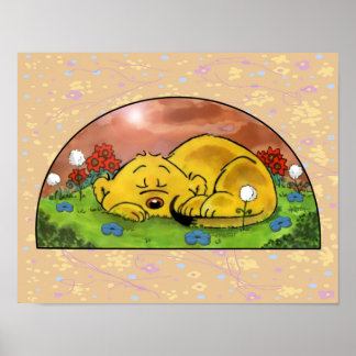 Ferald Sleeping By The Sunflowers Poster