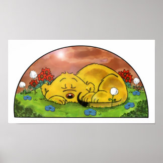 Ferald Sleeping By The Sunflowers Poster