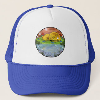 Ferald Sleeping By The Sunflowers Trucker Hat