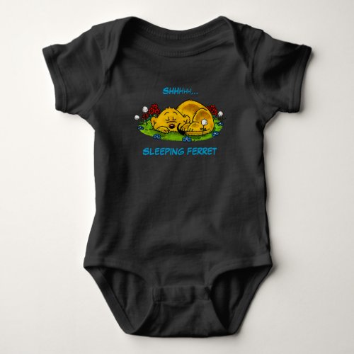 Ferald  Sleeping Ferret Tote Bag Baby Bodysuit