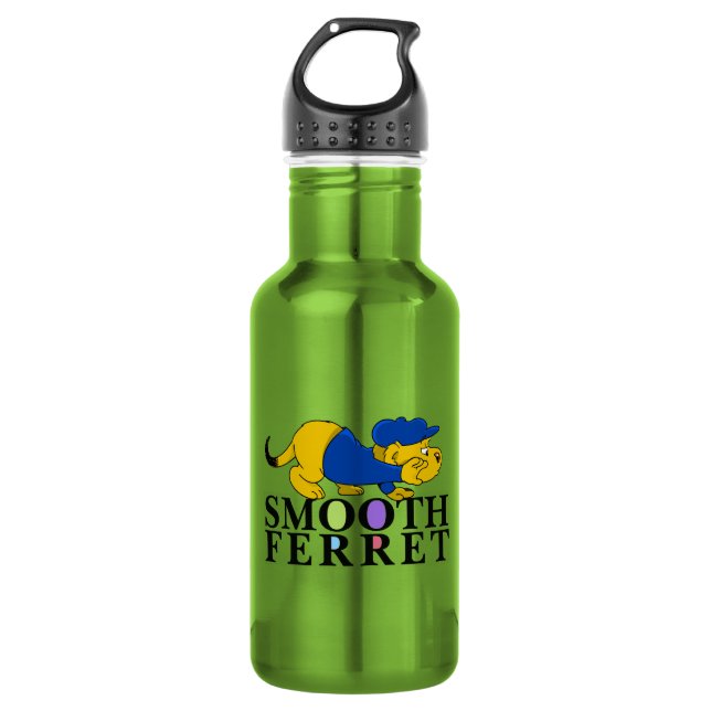 Ferald | Smooth Ferret Stainless Steel Water Bottle (Front)