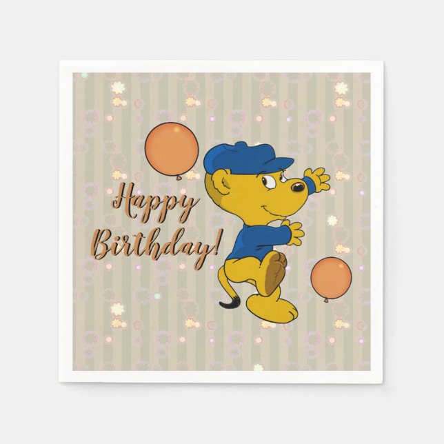 Ferald | Upbeat Birthday  Napkins (Front)