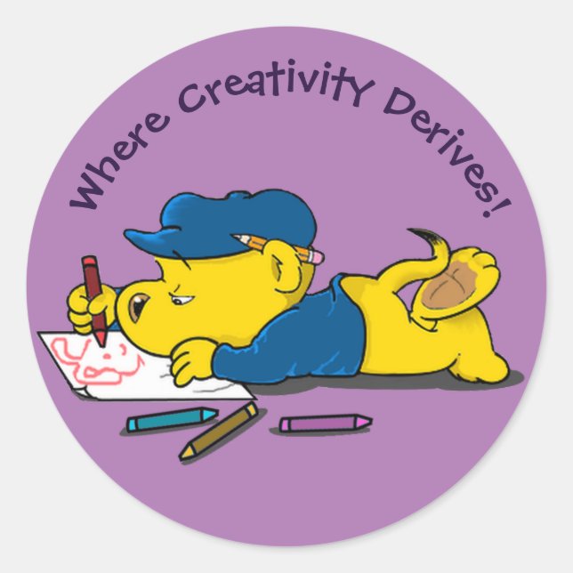 Ferald | Where Creativity Derives! Classic Round S Sticker (Front)
