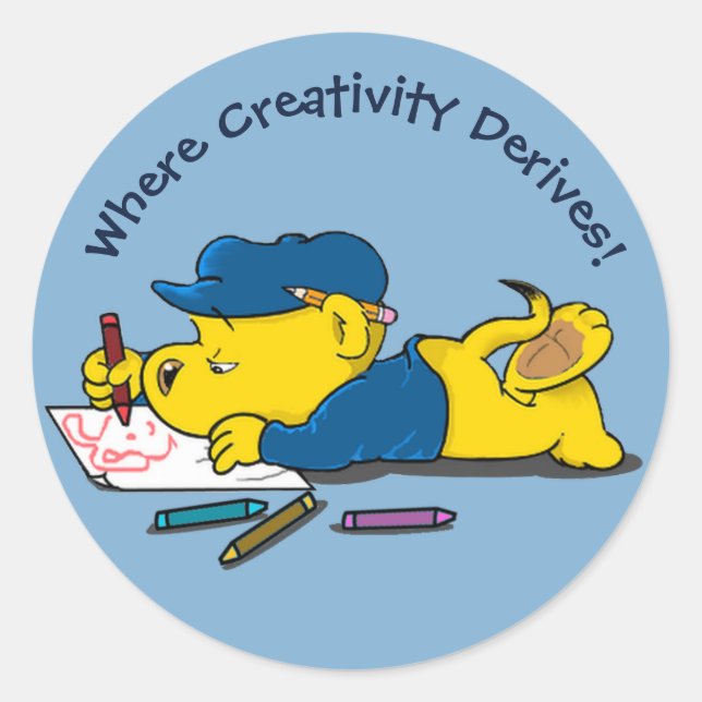 Ferald | Where Creativity Derives! Classic Round S Sticker (Front)