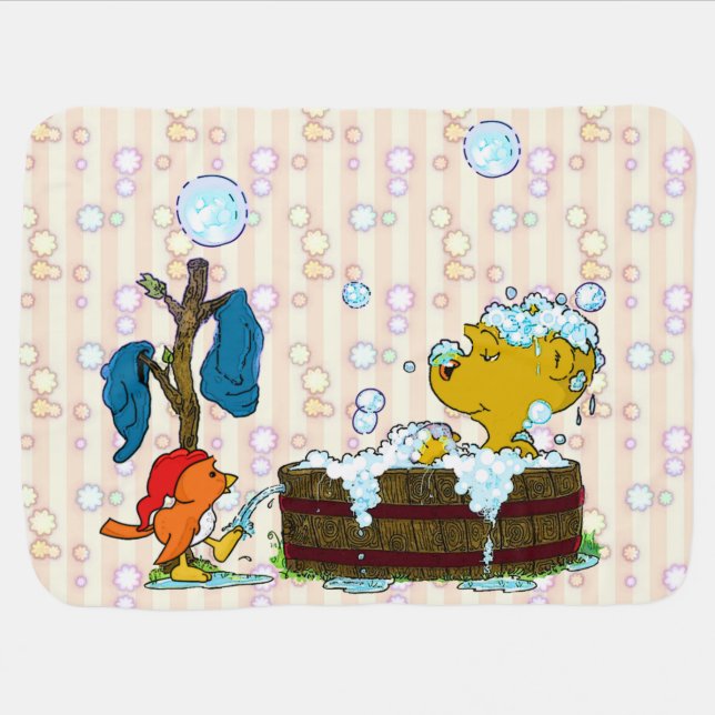 Ferald's Bubble Bath Baby Blanket (Horizontal)