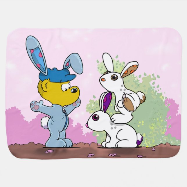 Ferald's Bunny Suit  Baby Blanket (Horizontal)