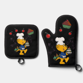 Ferald's Goodies Oven Mitt & Pot Holder Set
