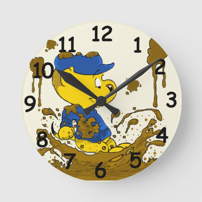 Ferald's Muddy  Round Clock (Front)