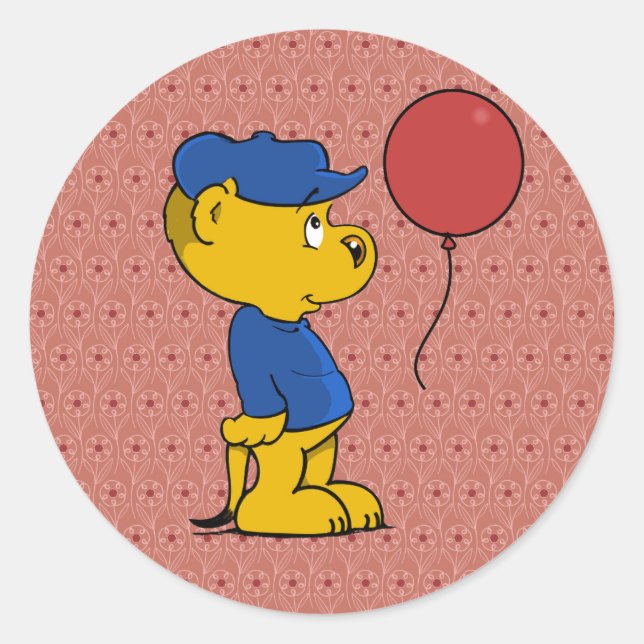 Ferald's Red Balloon Classic Round Sticker (Front)