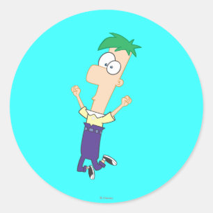 Ferb 1 classic round sticker