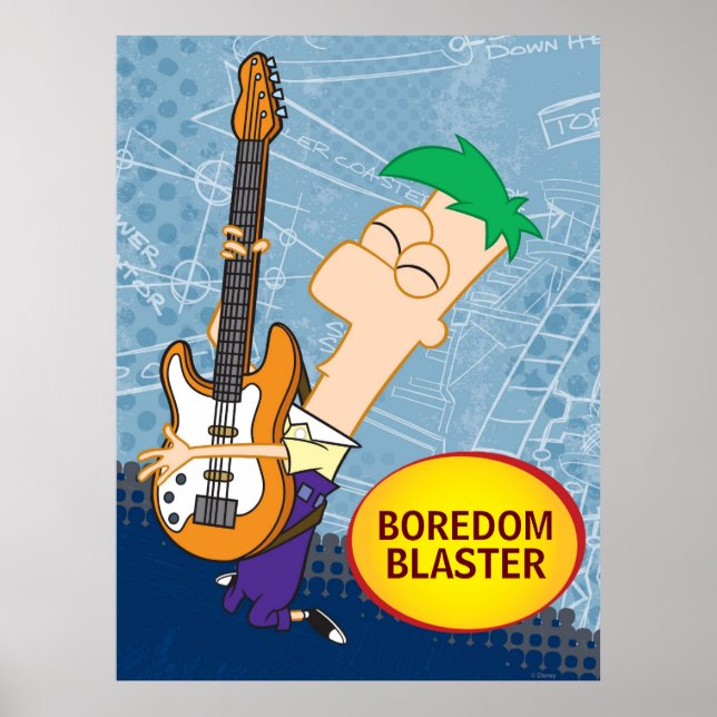 Ferb on the Guitar Customizable Poster (Front)