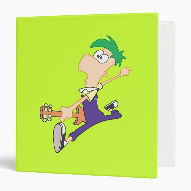 Ferb Rocking Out with Guitar 3 Ring Binder (Front/Inside)