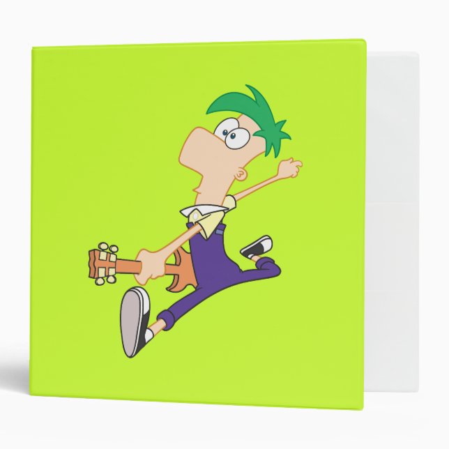 Ferb Rocking Out with Guitar 3 Ring Binder (Front/Inside)