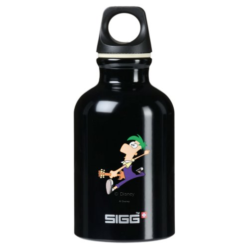 Ferb Rocking Out with Guitar Aluminum Water Bottle