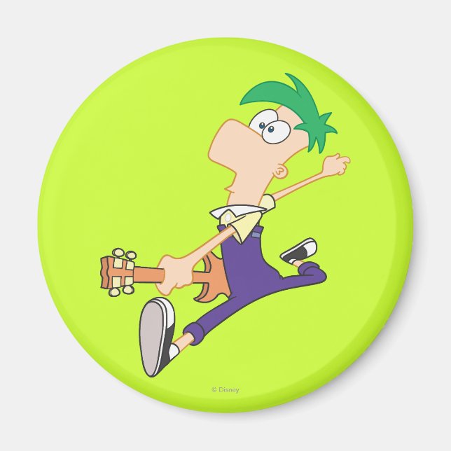 Ferb Rocking Out with Guitar Magnet (Front)