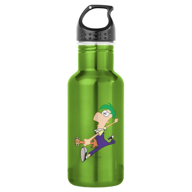 Ferb Rocking Out with Guitar Water Bottle (Front)