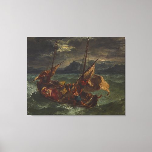 Ferdinand Delacroix Christ on the Sea of Galilee Canvas Print
