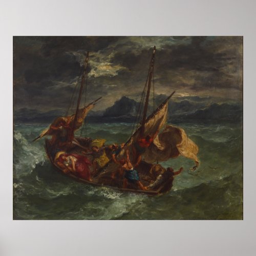 Ferdinand Delacroix Christ on the Sea of Galilee Poster