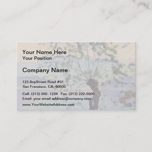 Customizable Ferdinand Hodler- Willow tree by the lake Business Card