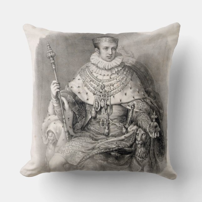 Ferdinand I (1793-1875), King of Lombardy-Venetia, Throw Pillow (Front)