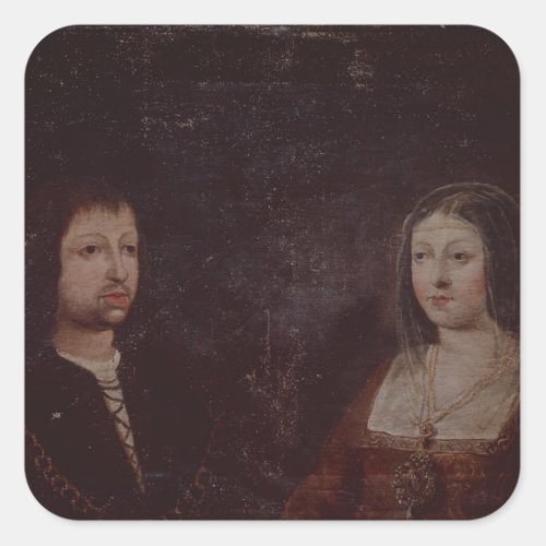 Ferdinand II of Aragon and Isabella I of Castile Square Sticker