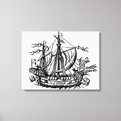 Ferdinand Magellans boat Victoria Canvas Print
