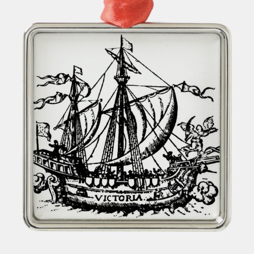 Ferdinand Magellans boat Victoria Metal Ornament