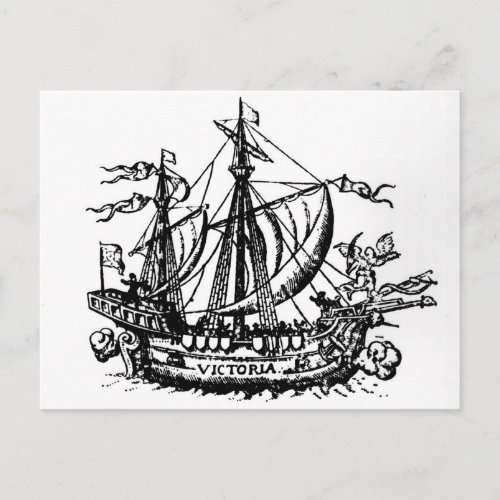 Ferdinand Magellans boat Victoria Postcard