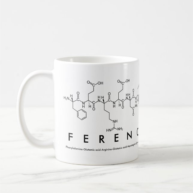Ferenc peptide name mug (Left)