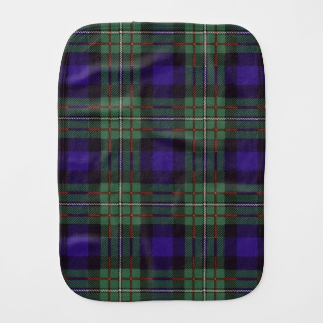 Ferguson clan Plaid Scottish tartan Baby Burp Cloth (Front)