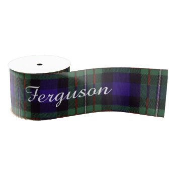 Ferguson Clan Plaid Scottish Tartan Grosgrain Ribbon by TheTartanShop at Zazzle