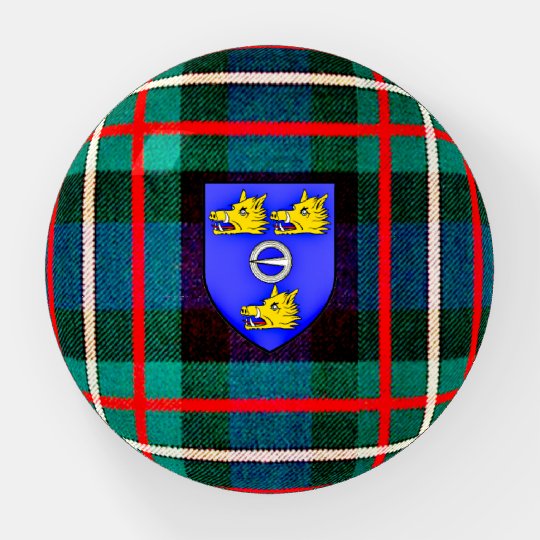 Ferguson Clan Tartan Crest Paperweight | Zazzle.com