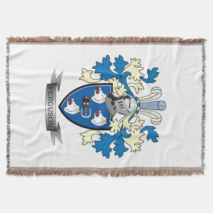 Ferguson Family Crest Coat Of Arms Throw Blanket Zazzle Com