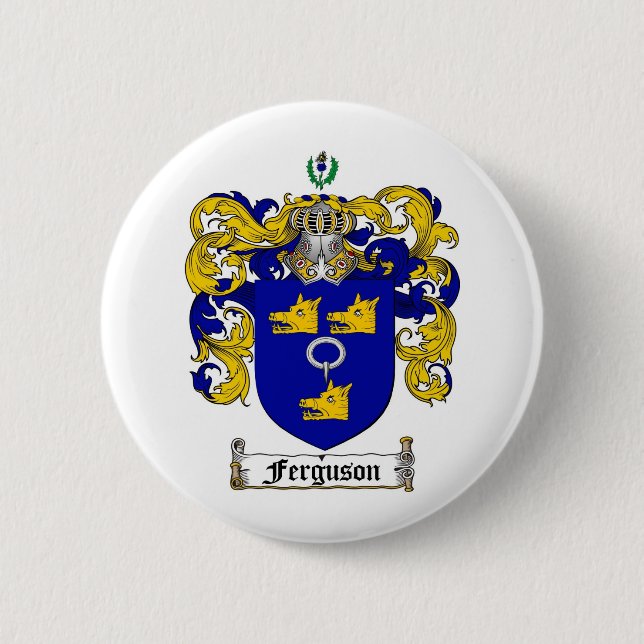FERGUSON FAMILY CREST -  FERGUSON COAT OF ARMS BUTTON (Front)