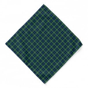Ferguson Family Royal Blue and Green Tartan Bandana