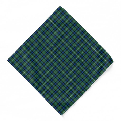 Ferguson Family Royal Blue and Green Tartan Bandana